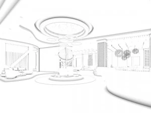 business restaurant - coffee - banquet 144 3D Model