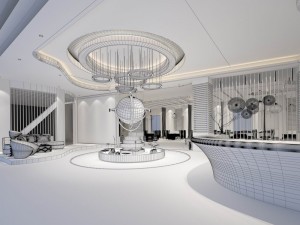 business restaurant - coffee - banquet 144 Modèle 3D