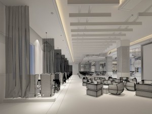 business restaurant - coffee - banquet 144 Modèle 3D