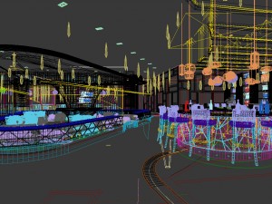 business restaurant - coffee - banquet 144 Modèle 3D