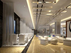 restaurante de negocios - caf&eacute; - banquete 145 Modelo 3D