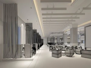 business restaurant - coffee - banquet 145 3D Model