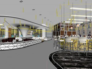 business restaurant - coffee - banquet 145 3D Model