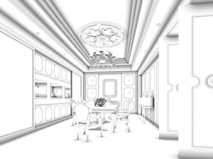 business restaurant - coffee - banquet 146 3D Model