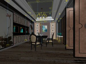 business restaurant - coffee - banquet 146 3D Model