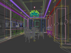 business restaurant - coffee - banquet 146 Model 3D