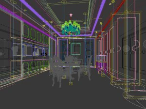 business restaurant - coffee - banquet 146 3D Model