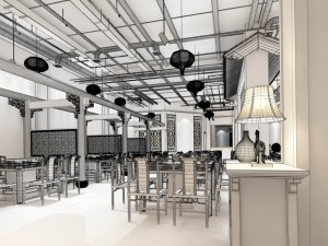 business restaurant - coffee - banquet 148 3D Model
