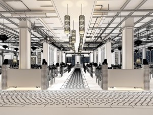 business restaurant - coffee - banquet 148 3D Model