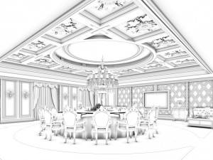 business restaurant - coffee - banquet 149 Modelo 3D