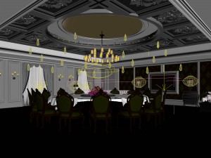 business restaurant - coffee - banquet 149 Modelo 3D