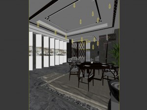 business restaurant - coffee - banquet 150 3D Model