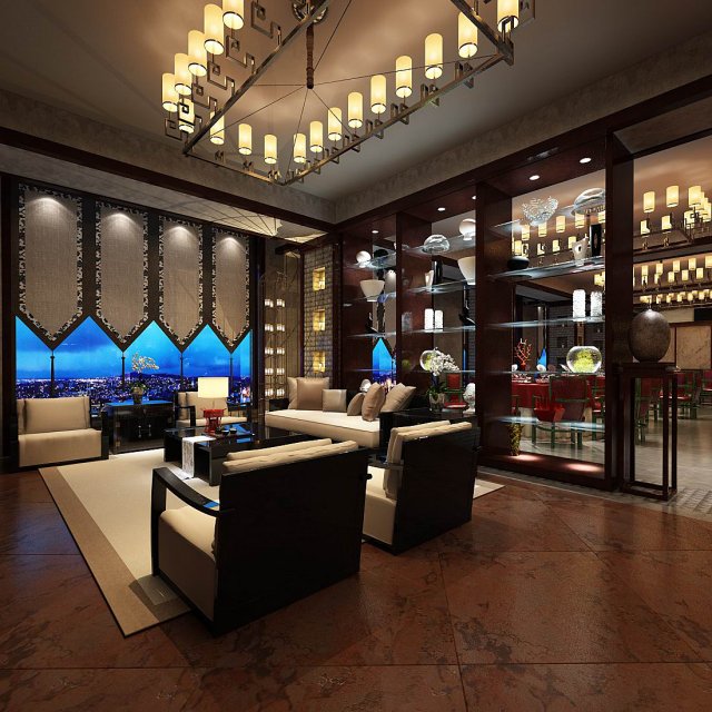 business restaurant - coffee - banquet 151 Modelo 3D .c4d .max .obj .3ds .fbx .stl .blend 