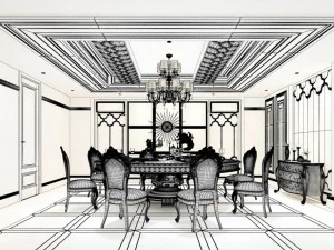 business restaurant - coffee - banquet 152 3D Model