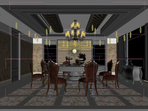 business restaurant - coffee - banquet 152 3D Модель