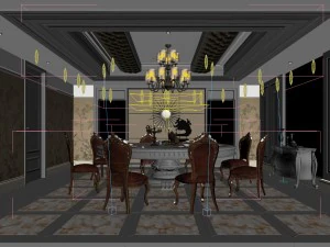 business restaurant - coffee - banquet 152 3D Model