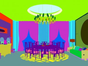 business restaurant - coffee - banquet 153 Modèle 3D