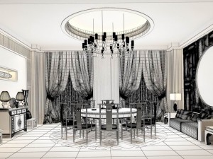 business restaurant - coffee - banquet 153 Modèle 3D