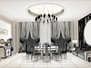 business restaurant - coffee - banquet 153 3D Model