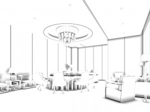business restaurant - coffee - banquet 154 3D Model