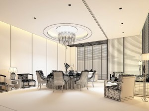 business restaurant - coffee - banquet 154 3D Model
