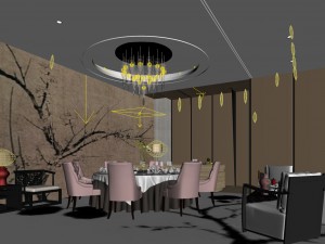 business restaurant - coffee - banquet 154 3D Model