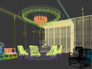 business restaurant - coffee - banquet 154 3D Model