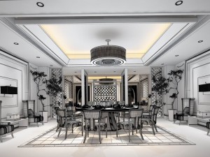 business restaurant - coffee - banquet 155 3D Модель