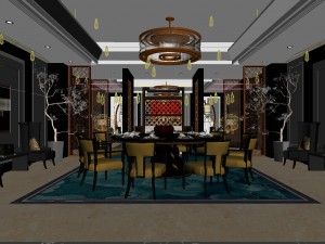 business restaurant - coffee - banquet 155 3D Модель
