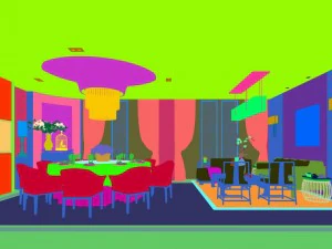 business restaurant - coffee - banquet 156 3D Model