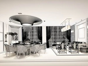 business restaurant - coffee - banquet 156 3D Model