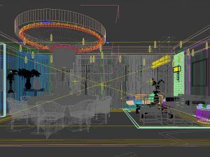 business restaurant - coffee - banquet 156 3D Model