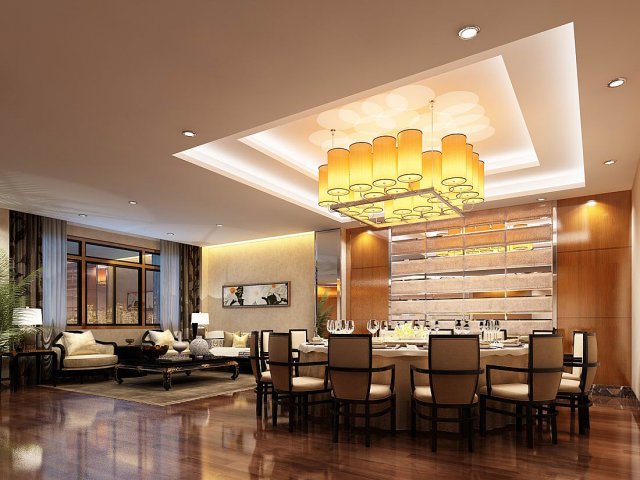 business restaurant - coffee - banquet 158 3D 모델 .c4d .max .obj .3ds .fbx .stl .blend 
