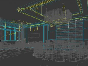 business restaurant - coffee - banquet 158 3D Model