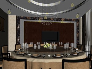 business restaurant - coffee - banquet 159 3D Model