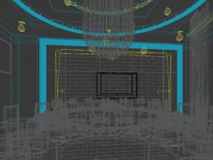 business restaurant - coffee - banquet 159 3D Model