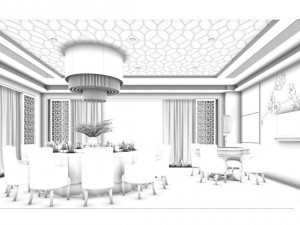 business restaurant - coffee - banquet 160 3D मॉडल