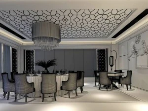 business restaurant - coffee - banquet 160 3D Model