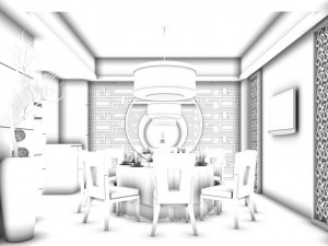business restaurant - coffee - banquet 163 Model 3D