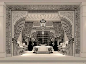 business restaurant - coffee - banquet 164 3D Model