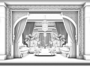 business restaurant - coffee - banquet 165 3D Model