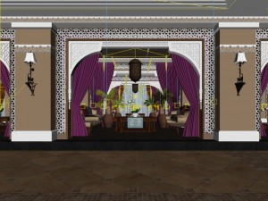 business restaurant - coffee - banquet 165 3D Model