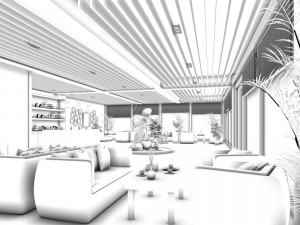 business restaurant - coffee - banquet 166 3D 模型