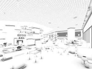 business restaurant - coffee - banquet 167 3D Model