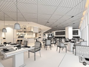 business restaurant - coffee - banquet 167 3D Model