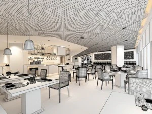 business restaurant - coffee - banquet 167 3D Model