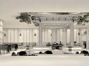 business restaurant - coffee - banquet 168 Modello 3D