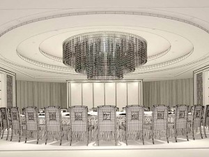 business restaurant - coffee - banquet 170 Modelo 3D