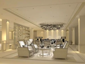 business restaurant - coffee - banquet 171 3D Model