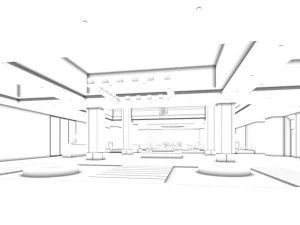 business restaurant - coffee - banquet 171 3D Model